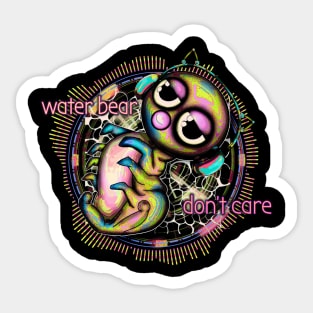 Waterbear don't care pastel Sticker